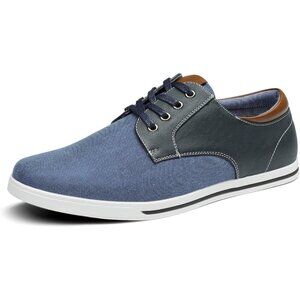 🆕Bruno Marc Men Navy Sneakers Canvas Synthetic Lace Up Comfortable Casual Shoes